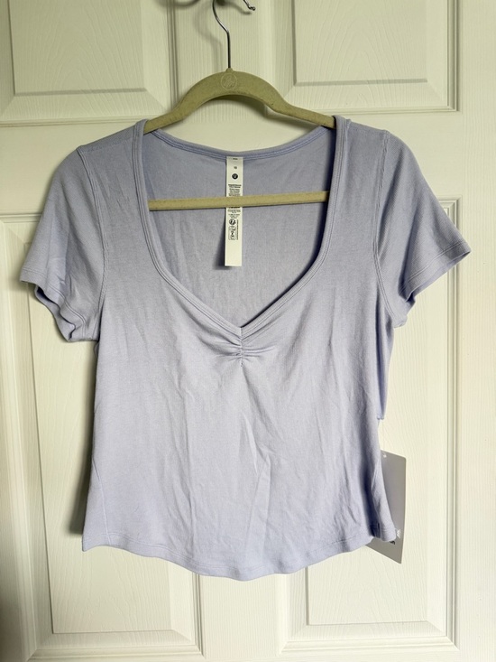 lululemon athletica Tops - lululemon athletica Hold Tight Sweetheart Short Sleeve — Serene Blue